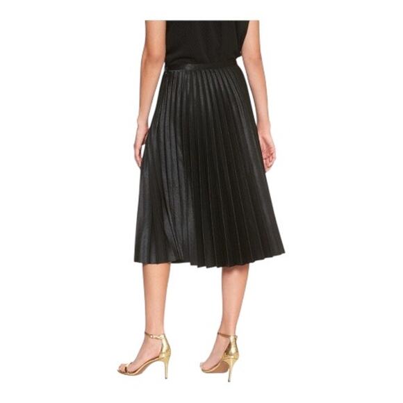 NWT Banana Republic Women's Satin Sheen Pleated Midi Skirt Size 12 - Picture 1 of 8